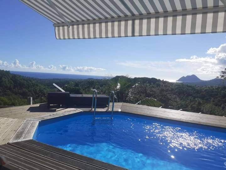 Chambre Chez L'Habitant Avec Piscine Privative Et Vue Panoramique Sur La Mer Des Caraibes Desmarinieres Exterior foto